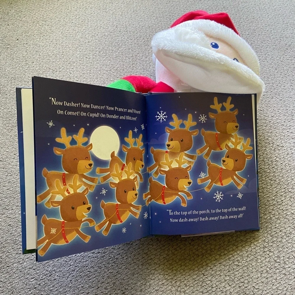 Kohl's Cares The Night Before Christmas Santa Book‎ And Plush Bundle NEW